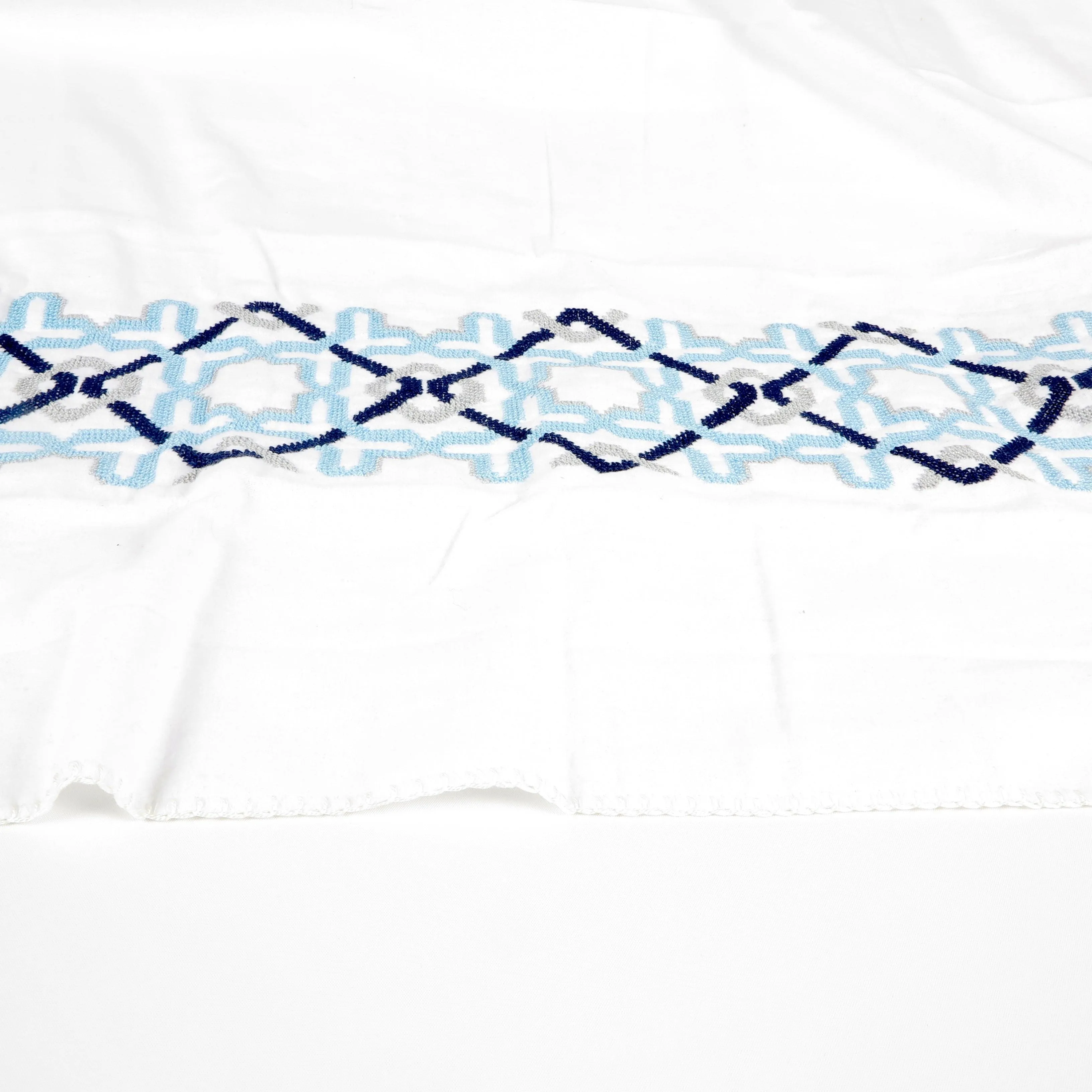 WHITE COTTON BABY BLANKET ALHAMBRA