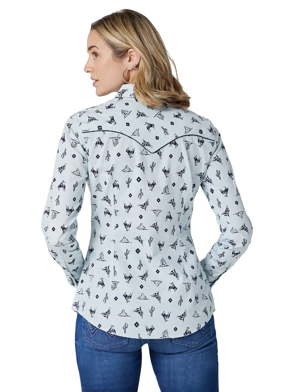 Wrangler Women's Retro Cowgril Cactus Snap Shirt