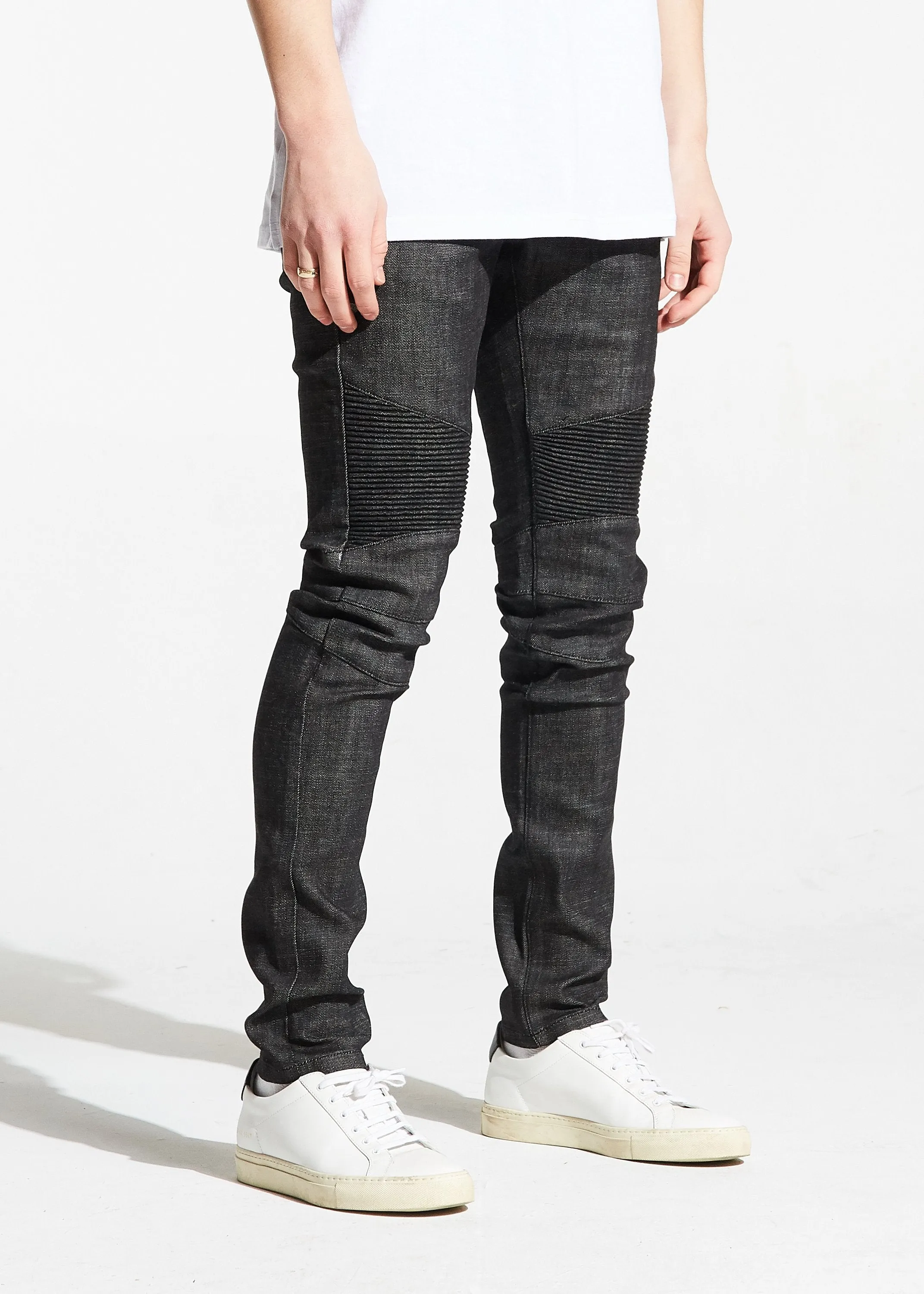 Zak Biker Denim (Charcoal)