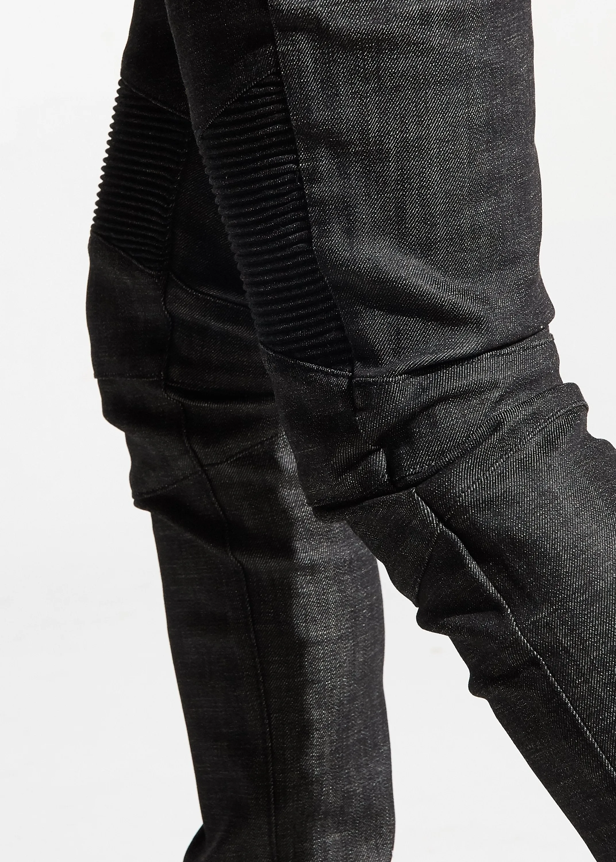 Zak Biker Denim (Charcoal)