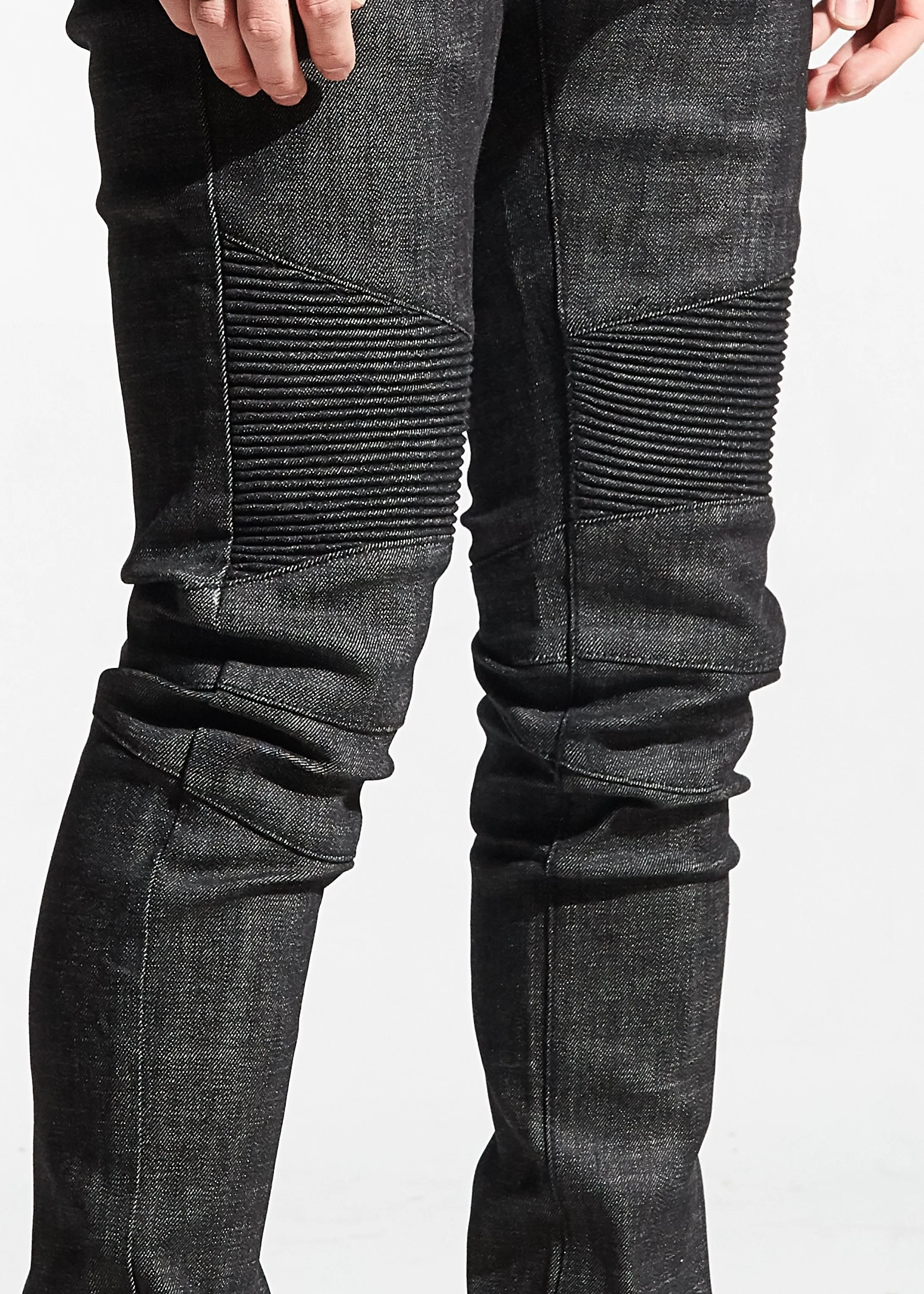 Zak Biker Denim (Charcoal)